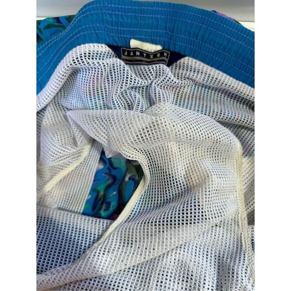 VTG 80s/90s Surf Beach Jantzen Sport Swim Baggies Mesh Lined Short Trunks - Picture 6 of 7